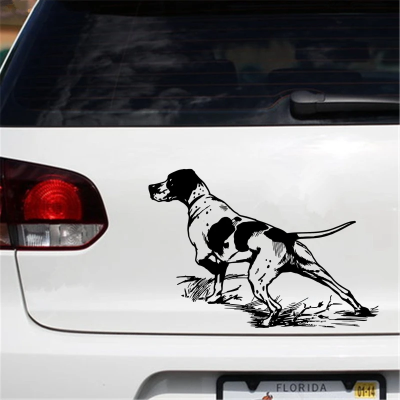 Y503# Hunting Bird Dog Retriever Coonhound Gun Black Transparent Car Sticker Vinyl Decal Waterproof Decor for Motorcycle Bumper