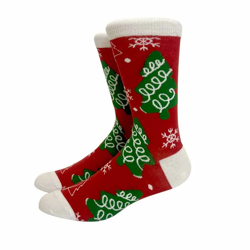 2024 New Winter Men Women Christmas Socks Santa Claus Men\'s Socks Elk Tide Sock Christmas Tree Cotton Happy New Year Funny Socks