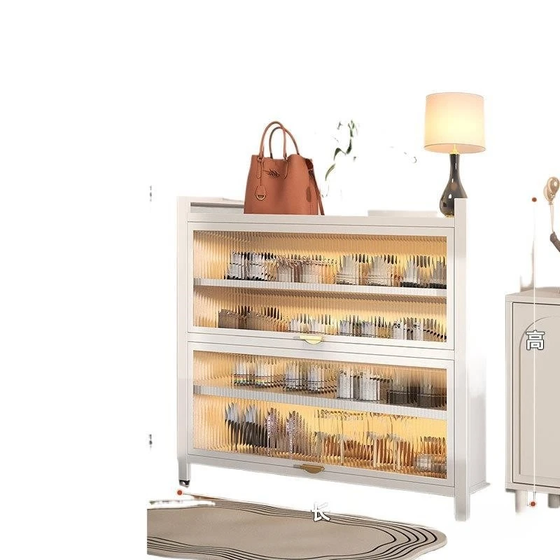 

Multi-layer steel large-capacity shoe cabinet, household door rack, new indoor home dust-proof storage porch locker