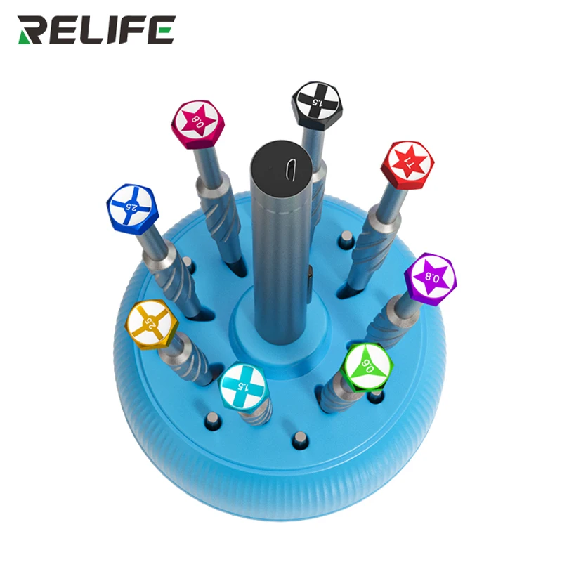 Relife RL-078 Multi-function Screwdriver Rotary Storage Box Large Capacity 19 Holes Magnetism 360° Rotary Organizer