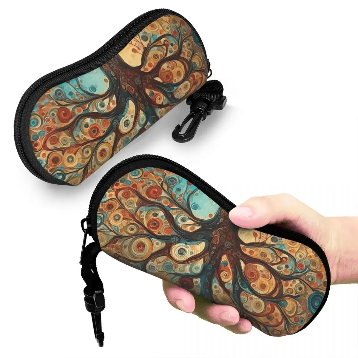 

Tree Of Life Shell Glasses Case Portable Sunglasses Box Women Men Soft Eyeglass Bag Pouch