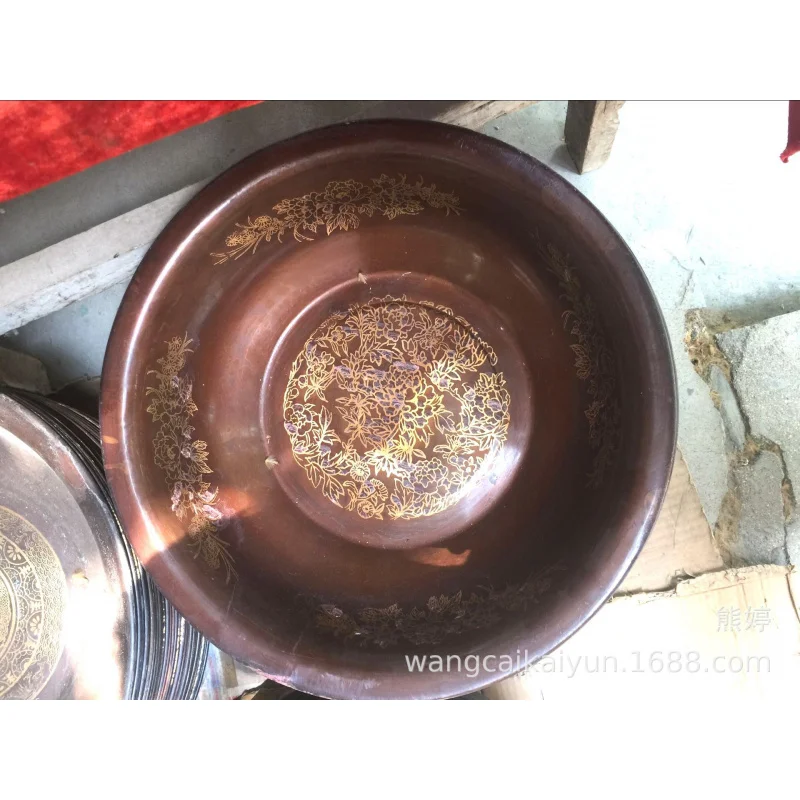 Wholesale Antique Handmade Copper Household Thickened Bath Face Wash Retro Basin Foot