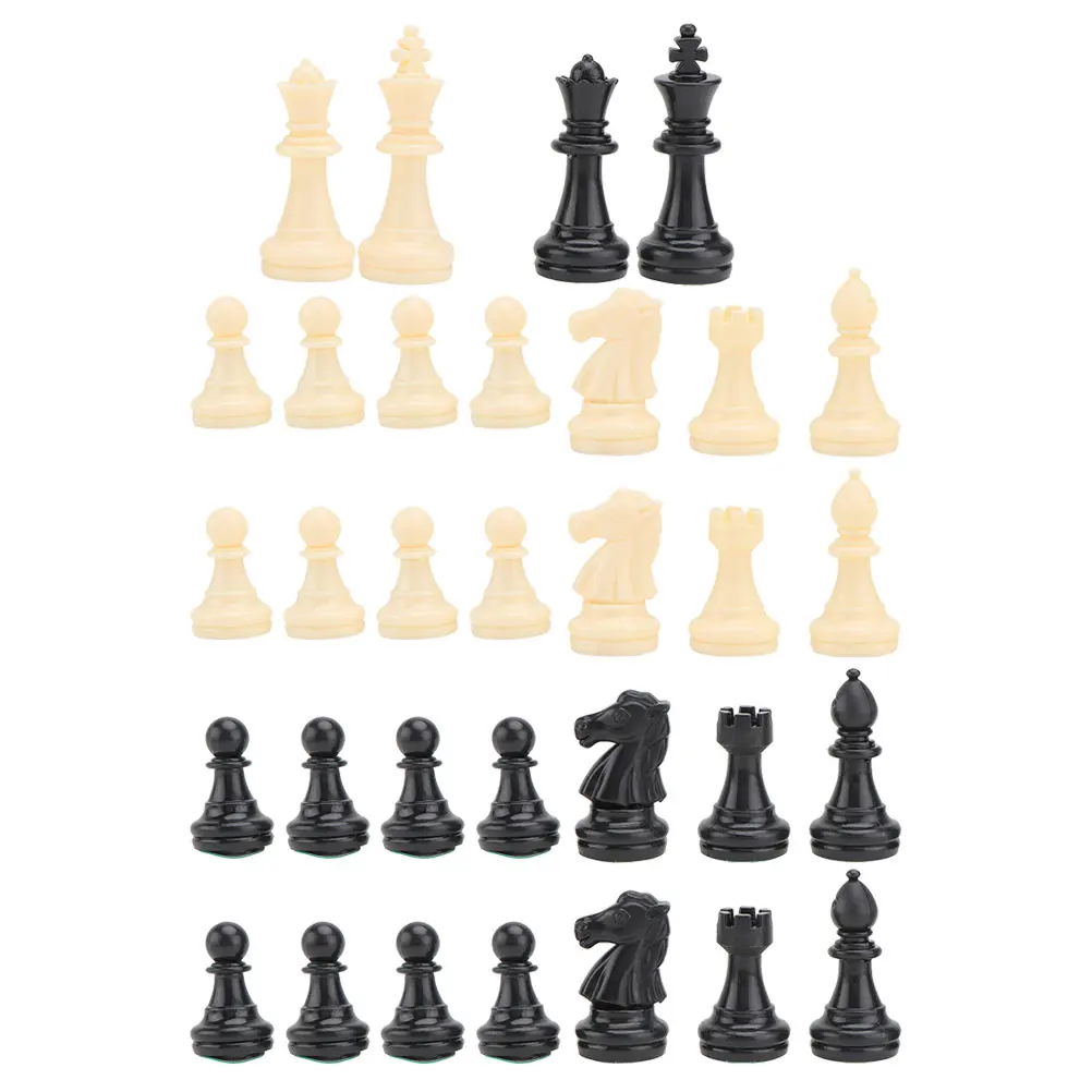

32pcs/Set Plastic Chess Set Unique Chess Pieces Unweighted Game Pawns For Home And Tournament Use Chess Game Accessories