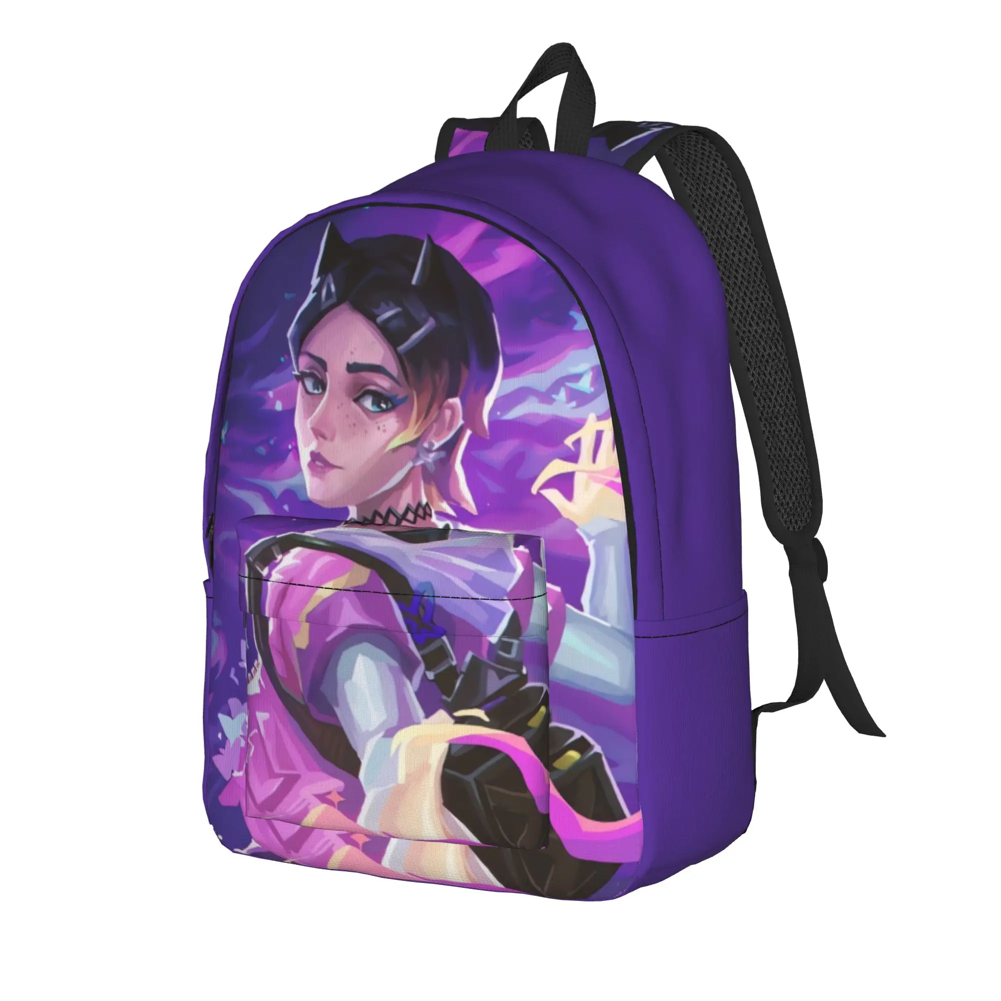 Killjoy Backpack V-Valorant Trekking Backpacks Girl Aesthetic High School Bags Colorful Durable Rucksack