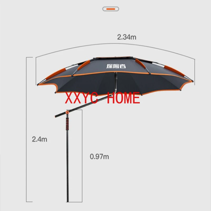 Outdoor Sunshade Umbrella Fishing Umbrella Camping Portable Large Umbrella Garden Rest Large Thick