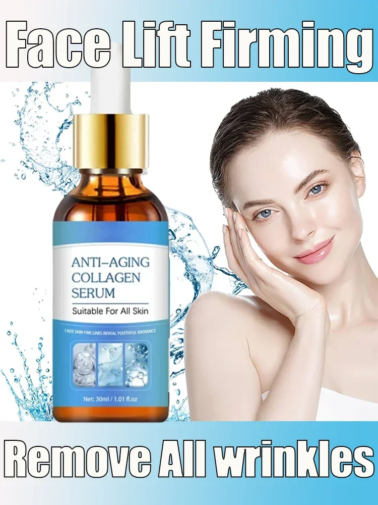 Anti-Aging Serum Collageen Boost Nek Rimpel Remover Vervagen Gezichtslijnen Anti Rimpels Voor Vrouwen Tillen Verstevigende Gezichtsverzorging