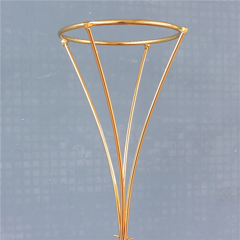 JAROWN Gold Plated Wedding Metal Flower Stand Tall Centerpiece Geometric Stand Vase Table Floral Display Stand Wedding Decor