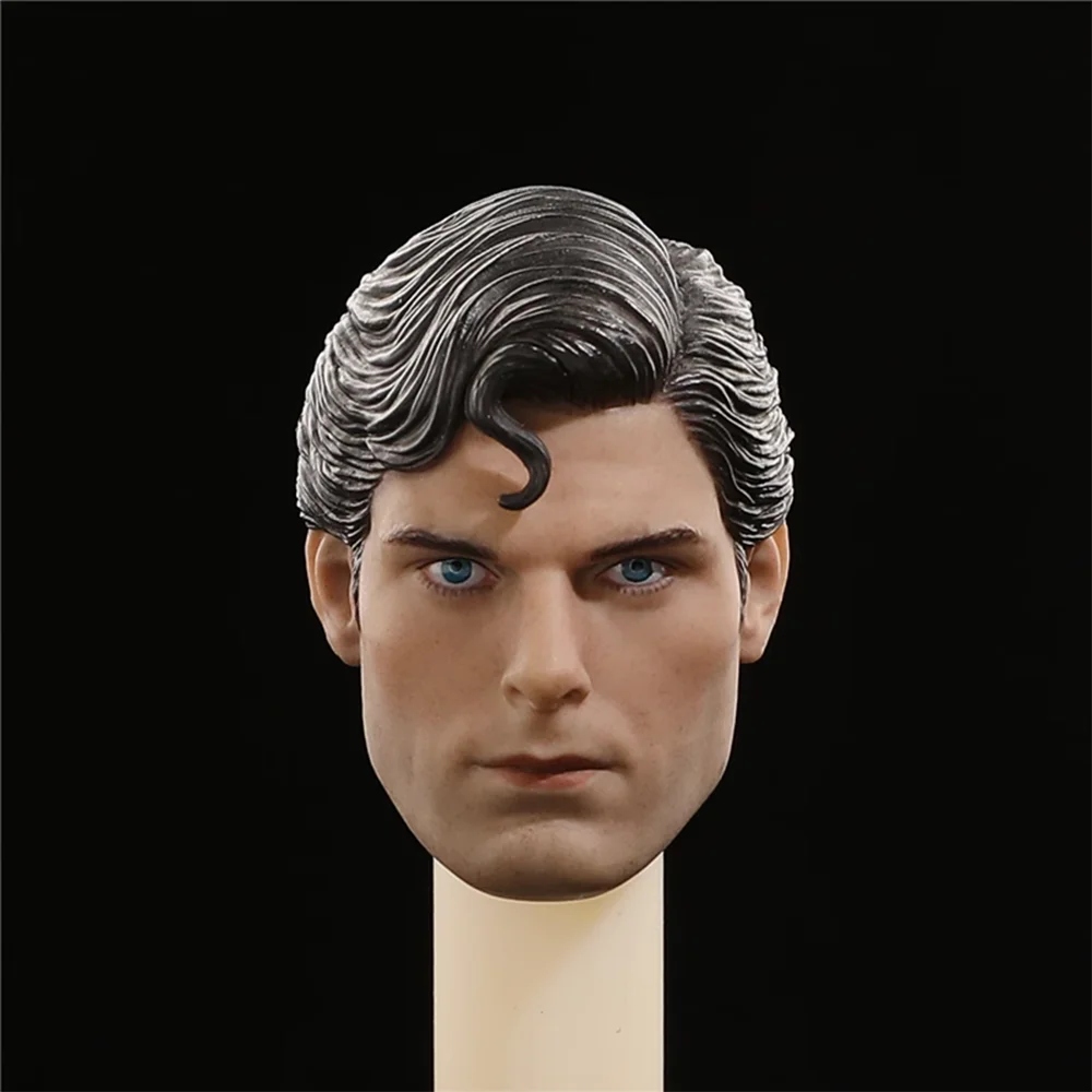 1/6 soldier classic Christopher Reeve head sculpture PVC version, suitable for 12-inch doll body