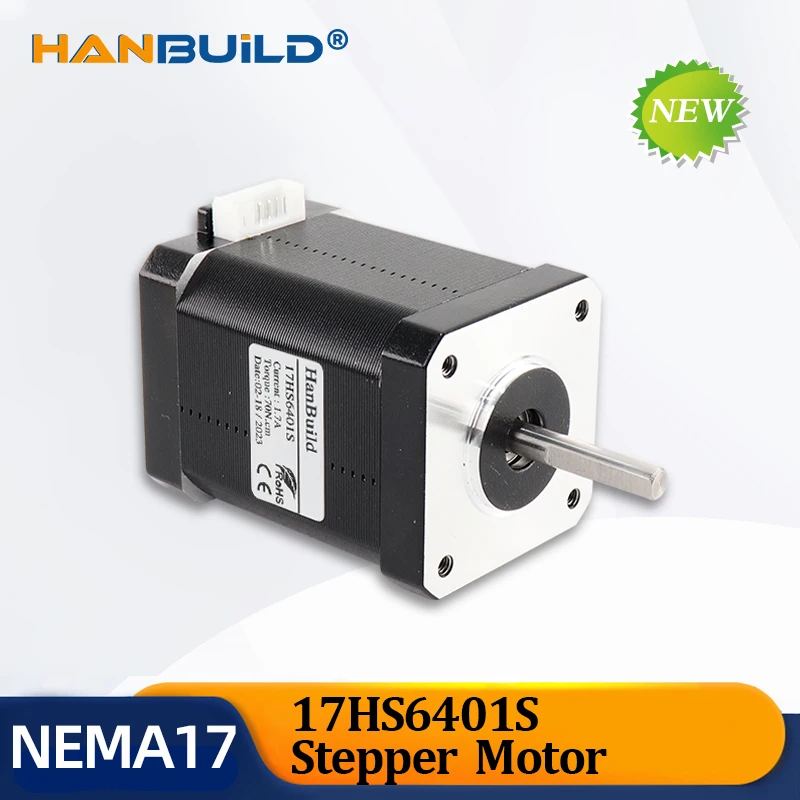 5pcs nema17 stepper motor 60mm 2-phase hybrid 12V stepper motor 3D printer 17HS6401S 1.7A 70N.CM 60mm 4-wire 42 stepper motor