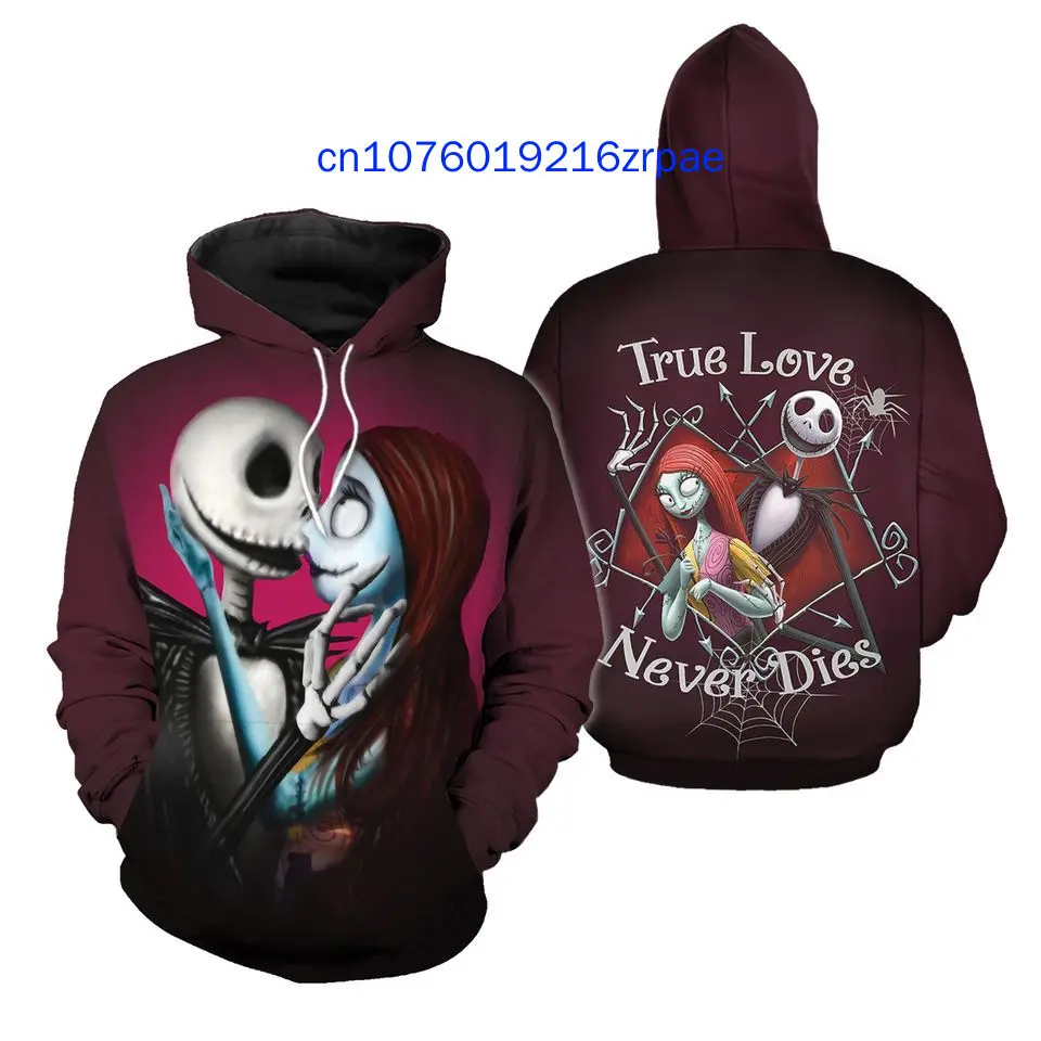 The Nightmare Before Christmas Sally Hoodie Disney Casual Street Fashion Men's and Women's Long Sleeve Hoodie