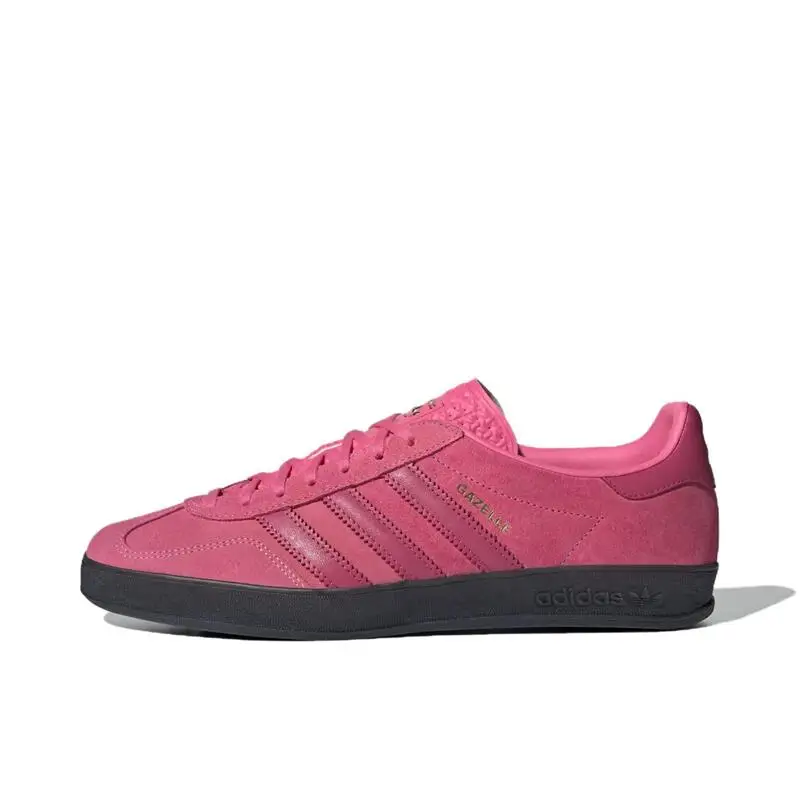 Adidas Originals GAZELLE INDOOR Retro Comfortable Wear Resistant Anti Slip Low Cut Board Shoes for Men and Women Pink