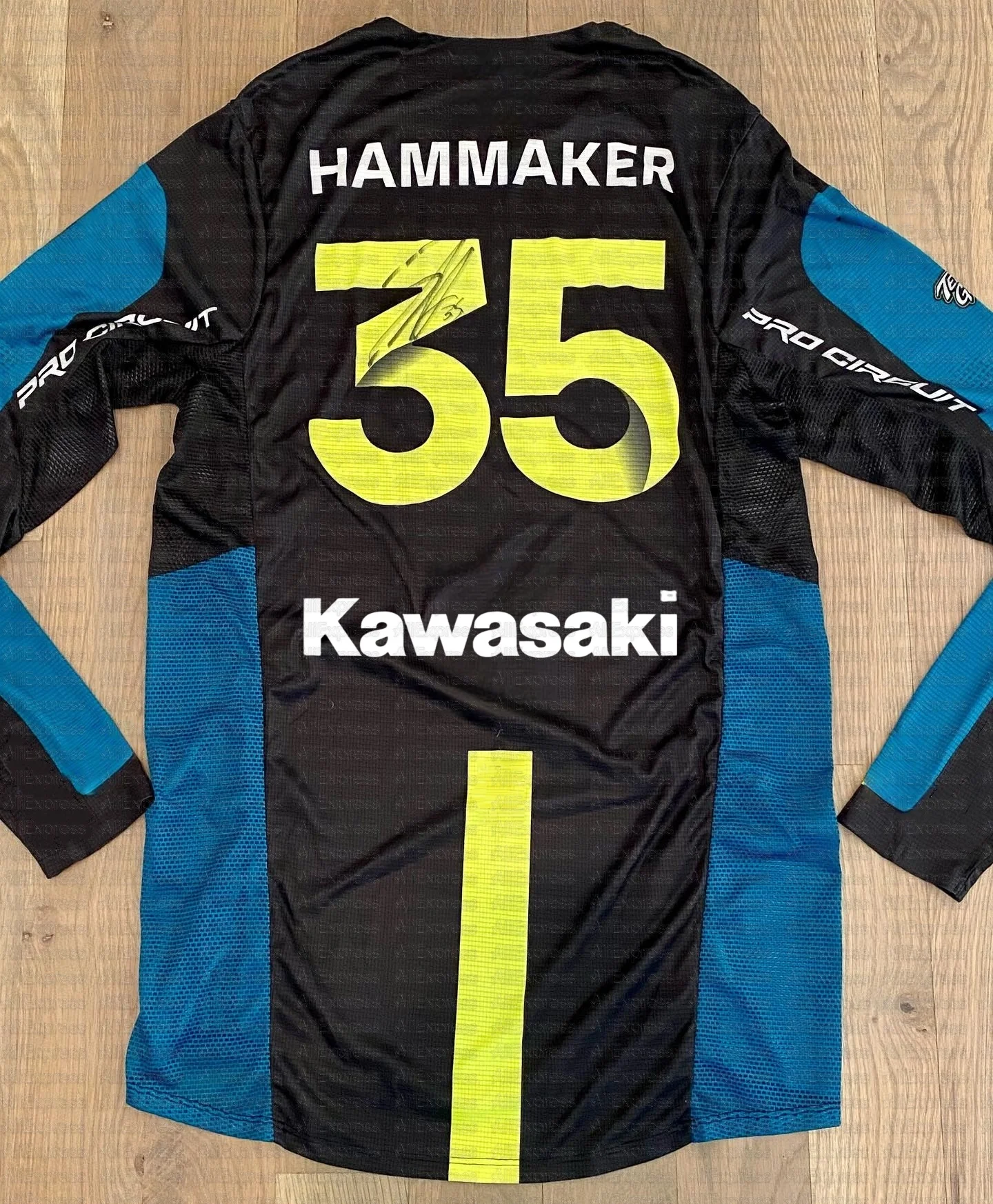 

Kawasaki Motorcross Jersey Motorcycle Long Sleeve T-Shirt Summer Outdoor Classic Tee Loose Fit Exercise Jersey for Adults