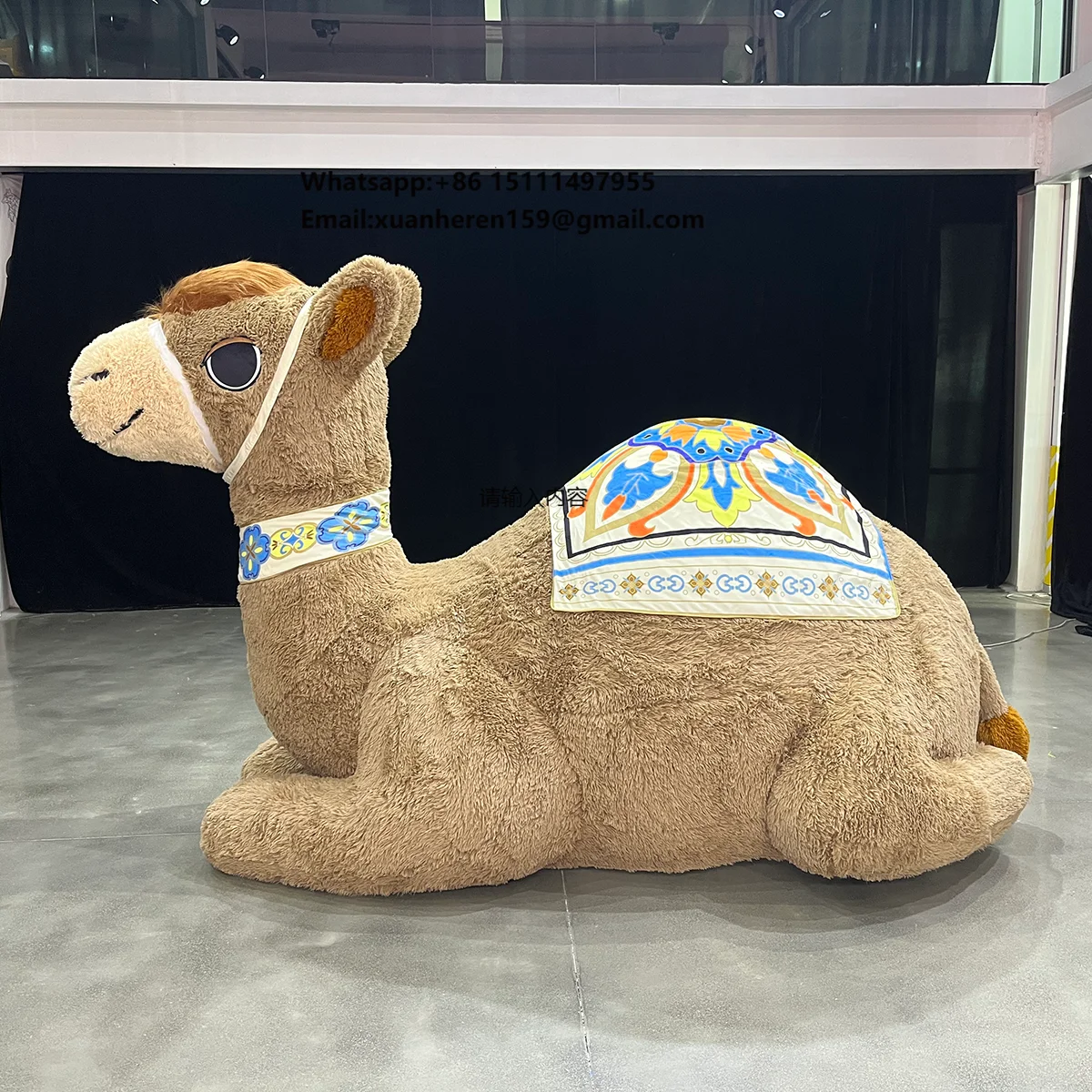 3M Inflatable Camel Plush Oxford PVC Durable Inflatable Animal Cartoon Character with Blower Advertising Inflatable Model Camel