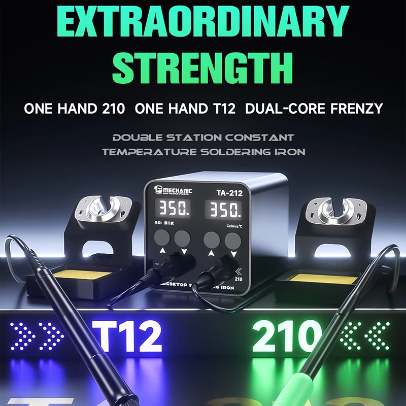 

MECHANIC TA-212 Soldering Station Constant Temperature Soldering Station for Phone PCB Chip Repair Welding Rework Station