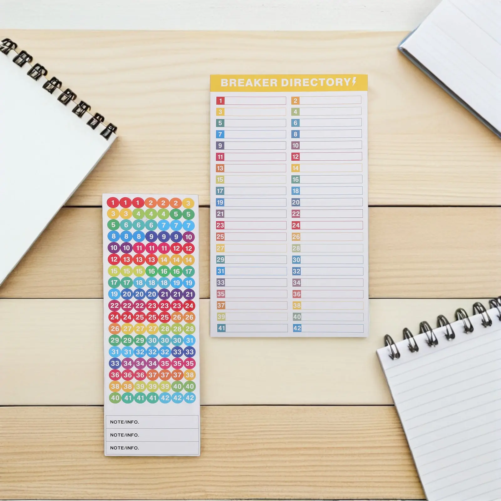 

10 Sheet Electric Panel Label Stickers Reusable Numbered Breaker Box Labels Wear Resistant for Catalog Load Center Electrical