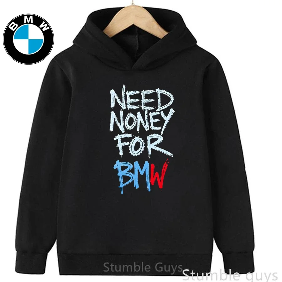 

BMW Kids Hoodie Autumn Winter Boys Clothes Girls Casual Warm Sweatshirt Simple Casual Sweatshirt​