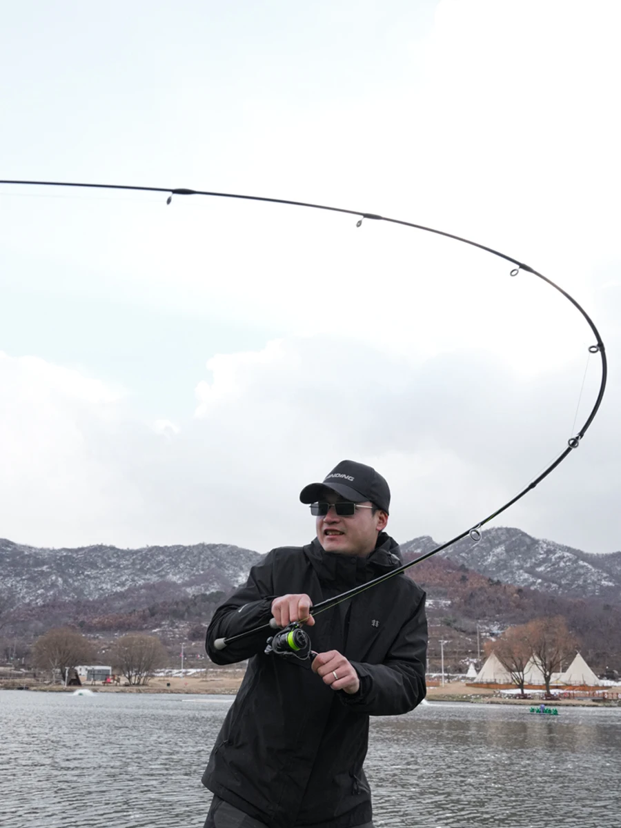 HANDING Pioneer Ajing Fishing 2,13 m Forellen-Angelrute, 1,8 m, schnelle Aktion, UL/L-Leistung, 24-Tonnen-Kohlefasern, empfindliches Felsangeln