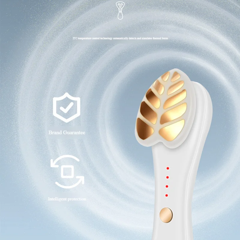 New EMS Microcurrent Introduction Eye Massage Instrument Pen Is A Rotatable Hot Compress Vibrating Color Light Beauty Device