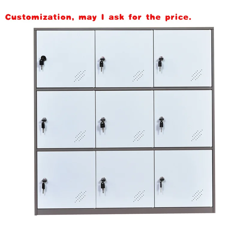 custom.Thickened Multi-door Colorful Lockers Modern Design School Bag Storage Cabinet Suitable Workshop  Hospital Living