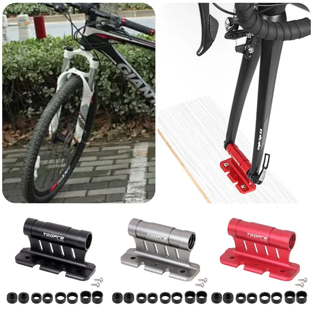 Aluminum Alloy Parking Rack Bracket Quick Release Car Carry Bicycle Fixed Front Fork Bracket Front Fork Block Mount Stand Holder