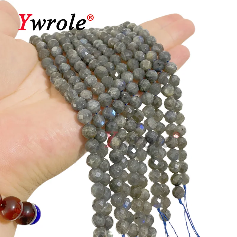 

Natural Stone Faceted Labradorite Loose Gem Round Spacer Beads For Jewelry Making DIY Bracelet Handmade Accessories 6 8 10MM