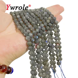 Natural Stone Faceted Labradorite Loose Gem Round Spacer Beads  For Jewelry Making DIY Bracelet Handmade Accessories 6 8 10MM