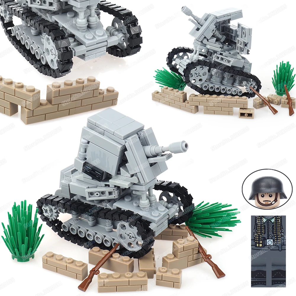 Military World Of Tanks SU18 Self-propelled Artillery Building Block Assemble WW2 Figures War Weapons Model Child Gift Boy Toy