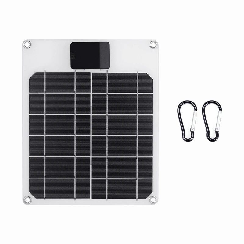 5W Solar Battery Charger Panel Polycrystalline Solar Cell Plate For Outdoor Camping Power Bank, Durable