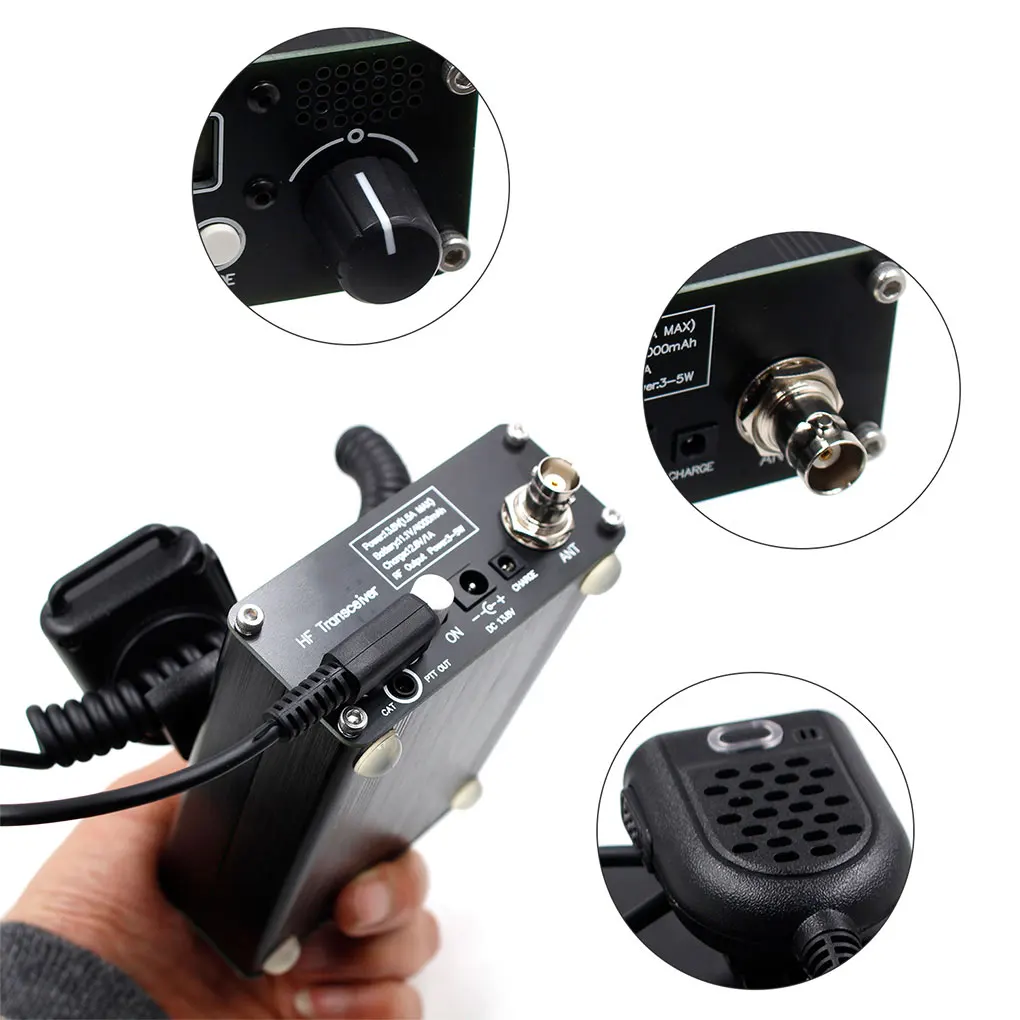 8 Bands Professional LCD Screen Shortwave Transceiver with Microphone All Mode Adjustable Digital Display Transceivers