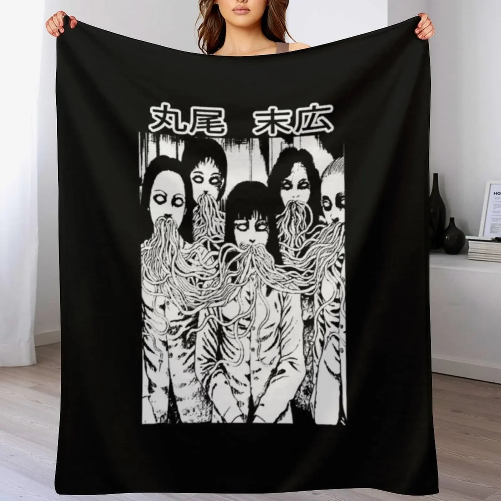 Tomie Juni Ito Japanese Streetwear Anime Manga Throw Blanket Furrys Bed Fashionable Blankets