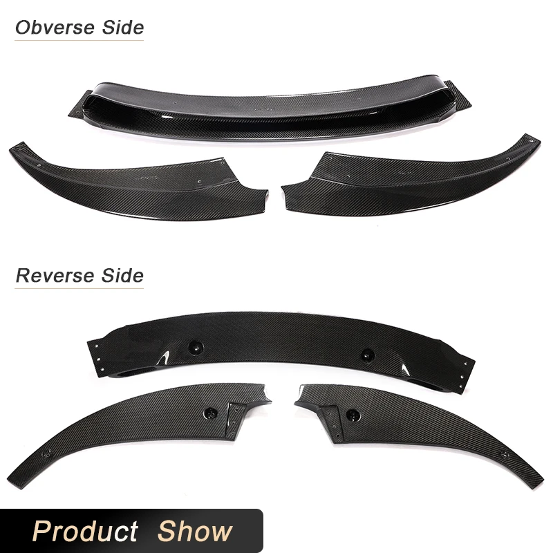 Front Bumper Lip Splitters for BMW 6 Series F06 F12 F13 M6 Base Sedan Convertible Coupe 2014-2017 Front Lip Carbon Fiber / FRP