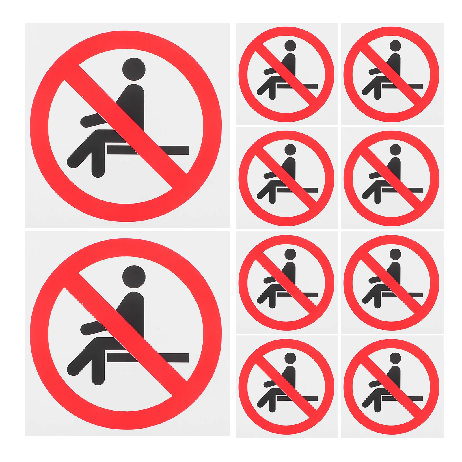 

10 PCS Warning Stickers Self Adhesive Warehouse Sign Industrial Peel Removable Safety Decals