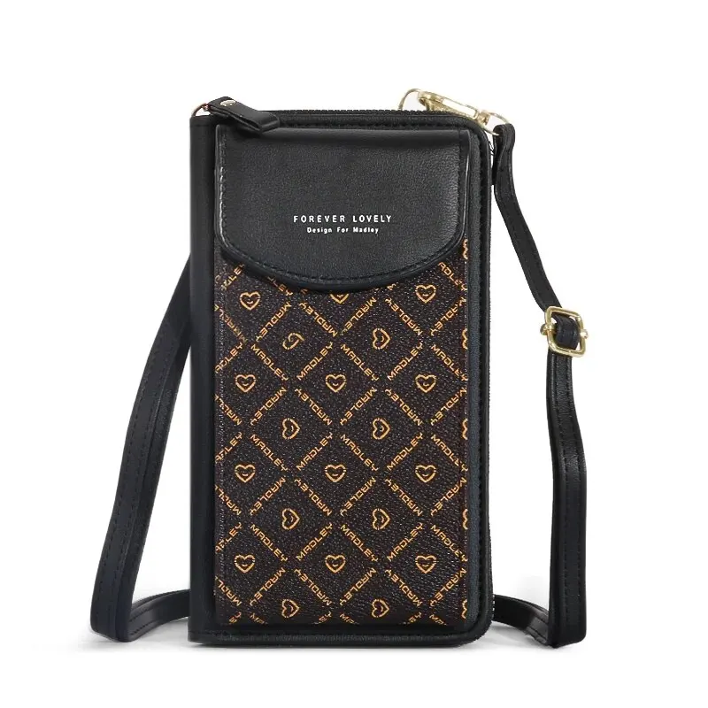 Modna jedno ramię Crossbody torebka na telefon Mini wszechstronna torba z wieloma kartami torba na karty