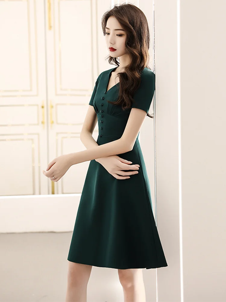 Small Evening Dress, Banquet Style, Celebrity Dress, Can Be Weared in Green, High end, Atmosphere, and Slim Appearance