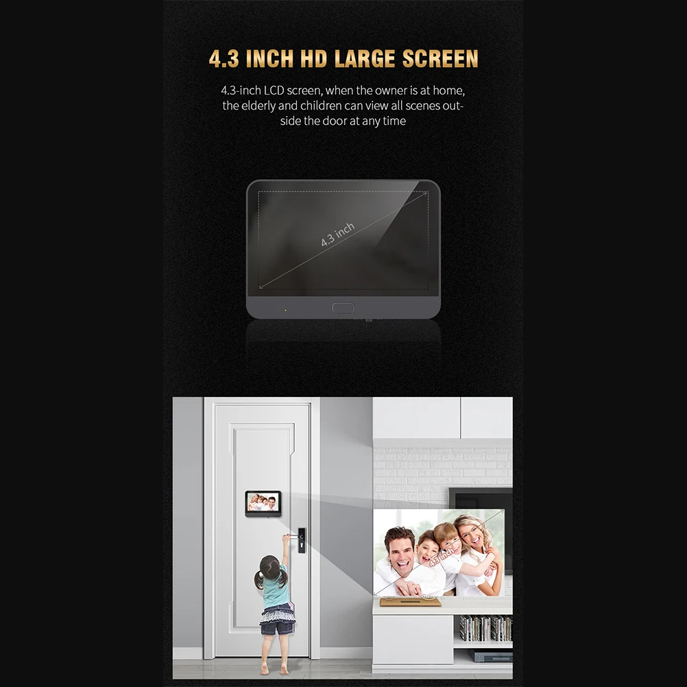 

Smart Cat 4.3 Inch Visual Electronic Household Mirror Grey Real Time Video Anti Theft Suitable