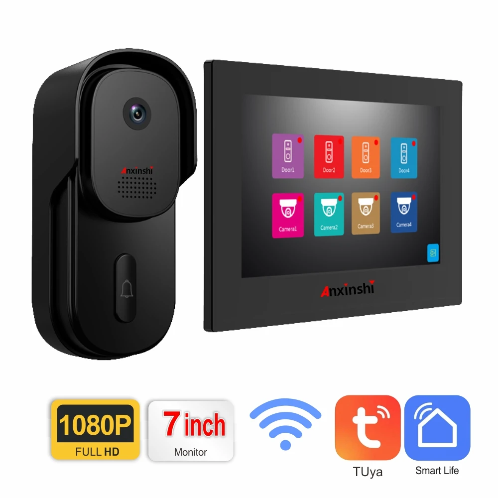 Tuya Smart Outdoor Camera And Indoor Monitor Intercom System Wireless  Wifi Video Doorbell Smart Video Door Phone System