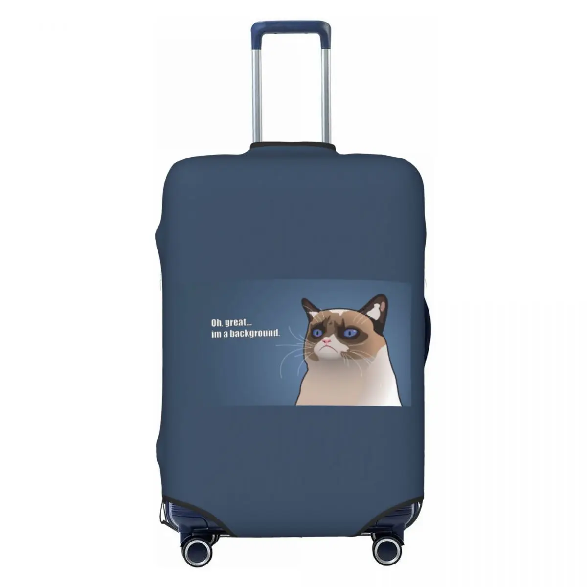 Funny Animals Suitcase Cover Cartoon Cat Meme Fun Cruise Trip Protection Luggage Case Holiday