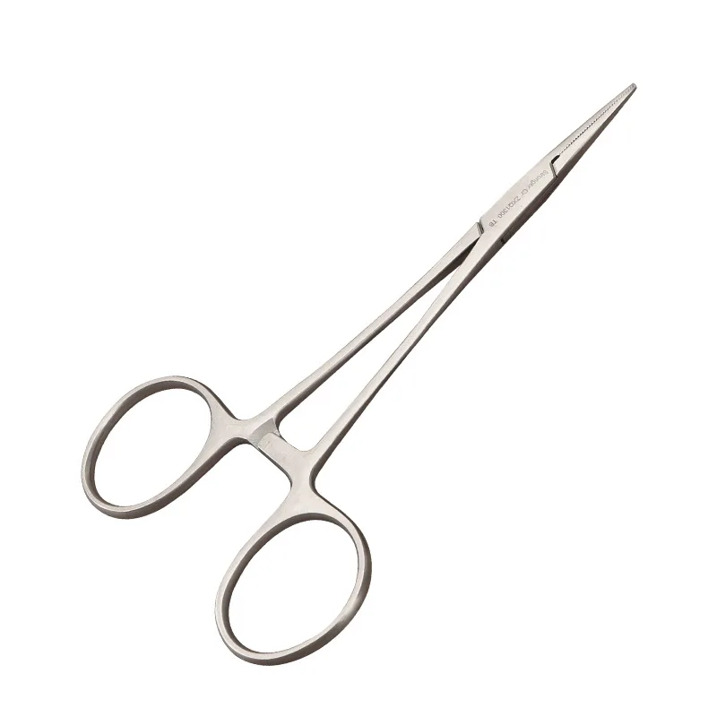 12.5 18 سنتيمتر الفولاذ المقاوم للصدأ مرقئ الجراحية إزالة شعر الحيوانات الأليفة الملقط مستقيم منحني رئيس أشار الأنف الأذن Ha #1