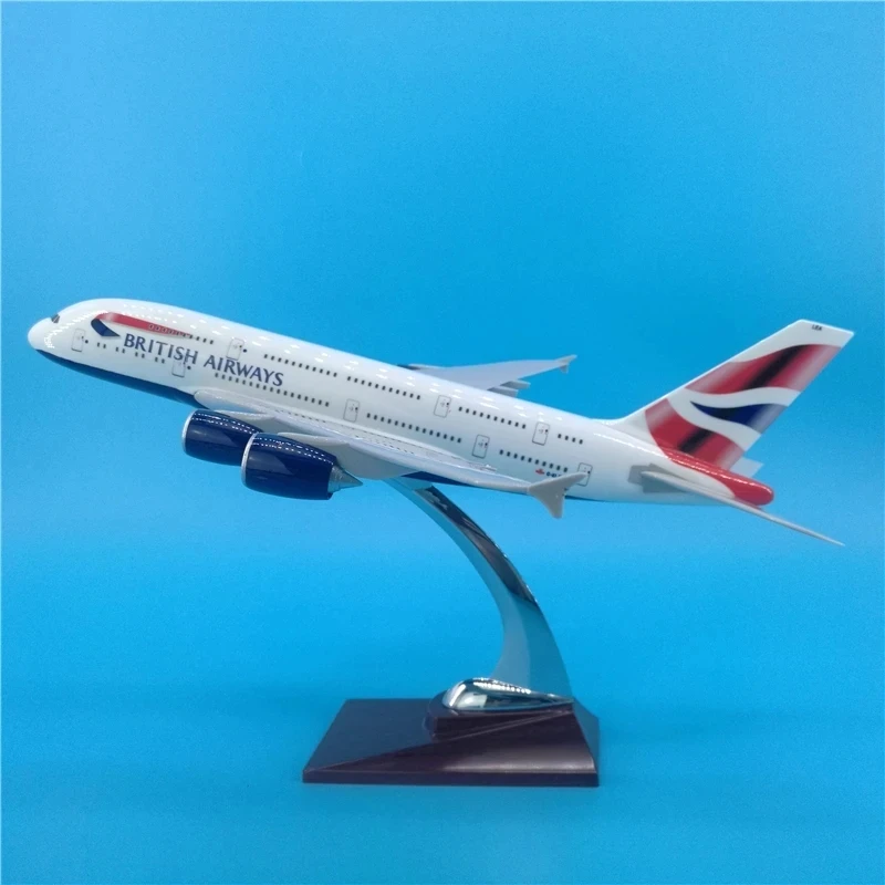 

1:200 36CM A380 British Aircraft Aircraft model with base Resin airliner display stand Adult toy model collection gift