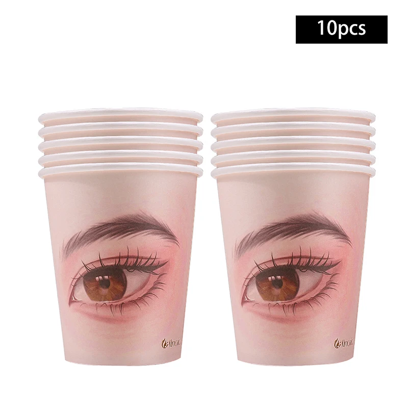 10/20/50Pcs Salon Supply Makeup Party Eyelash Extension Practice Board Grafting Lashes Training Lash Holder Disposable Paper Cup