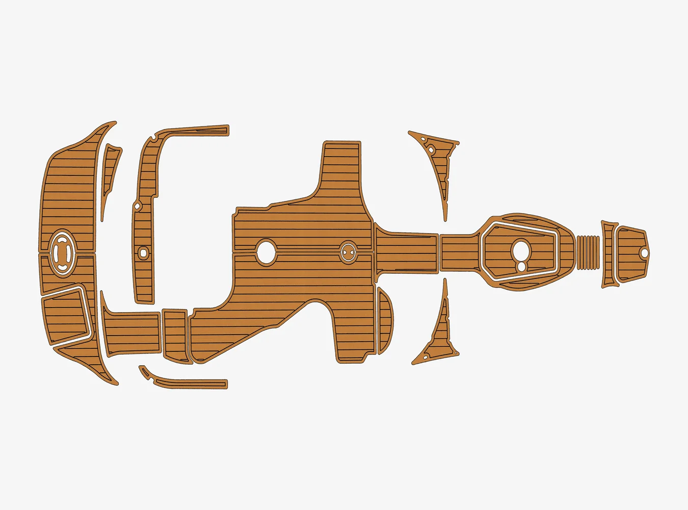 

2004 Sea Ray 220 Sundeck 1/4 дюйма, 6 мм, пена EVA, Нескользящий морской коврик из тикового дерева из ПВХ, настил из тикового дерева, домашний ковер, морской пол