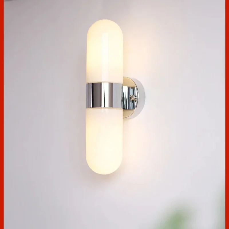 

Retro bathroom mirror front light corridor hallway bathroom restroom washbasin bedroom bedside photo