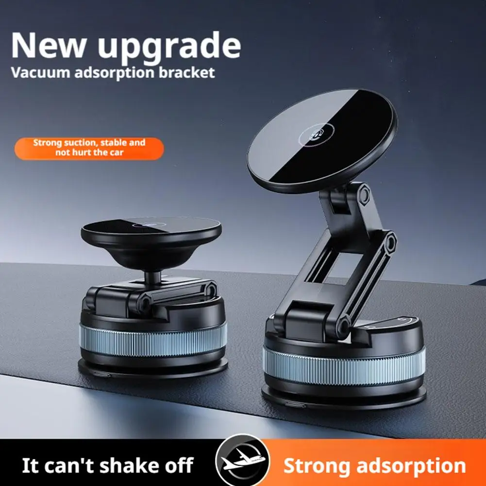 Staffa magnetica per adsorbimento sottovuoto per auto 360 °   Smartphone o telefono con supporto mobile girevole sopra U7L0