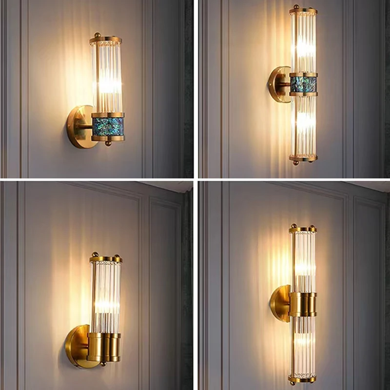 Modern Gold Wall Lamps Indoor Background Wall Sconce Vanity Lamp For Restaurant Living Room Bedroom Hotel Stair Light