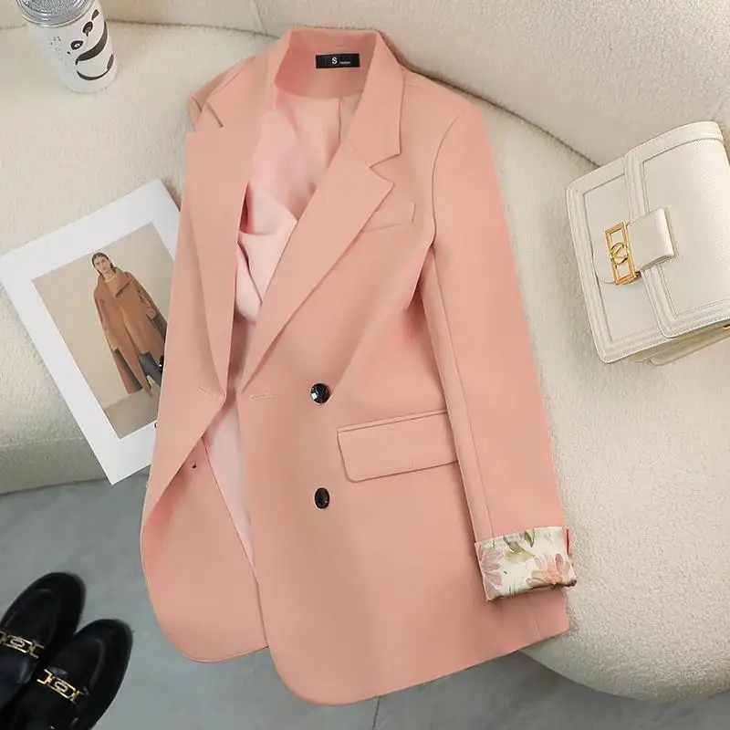 2 Piece Blazer Suits For Women New Business Chic Long Sleeve Casual Jacket And Wide Leg Pants Office Lady Work Wear Elegant
