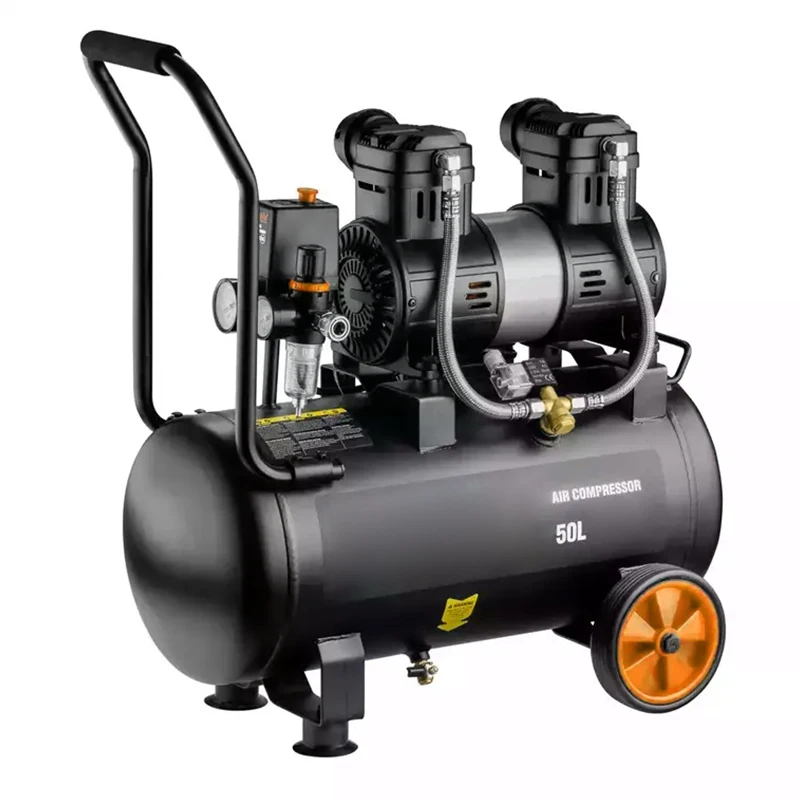 2KW 2.2HP Electric Air Compressor 50L 8 Bar Portable Direct Driven Oilless Tire Inflator