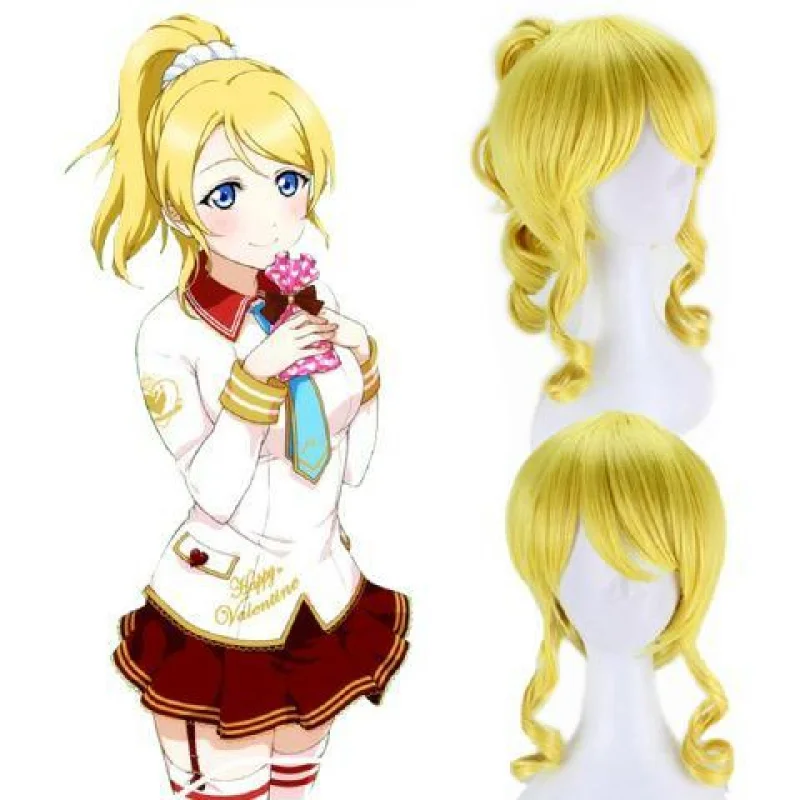 شعر مستعار Love Live South BirdcosWig يأتي مع فيونكة وإكسسوار شعر رقيق من شعر كوساكا هونوكا المزيف #5