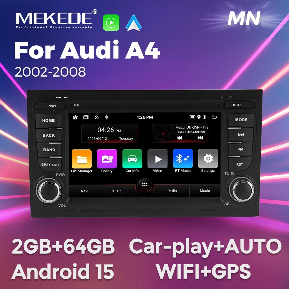 MEKEDE 7" Touchscreen WIFI für Audi A4 B6 B7 B8 S4 RS4 Seat Exeo Tragbare Auto Audio GPS Navigation 2 Din Stereo Carplay BT