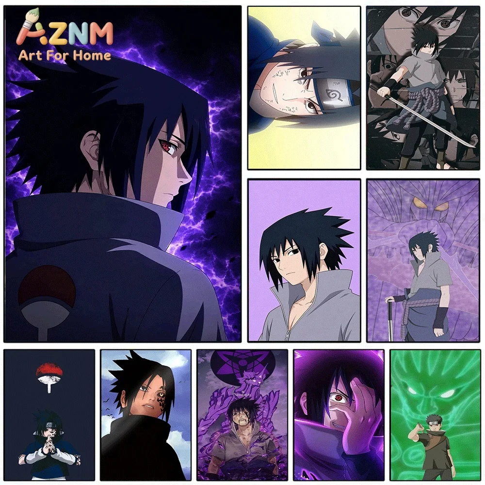 Cool Ninja Anime Character Canvas Wall Art Print Unframed Canvas Painting Home Decor Poster for Bedroom Living Room Perfect Gi