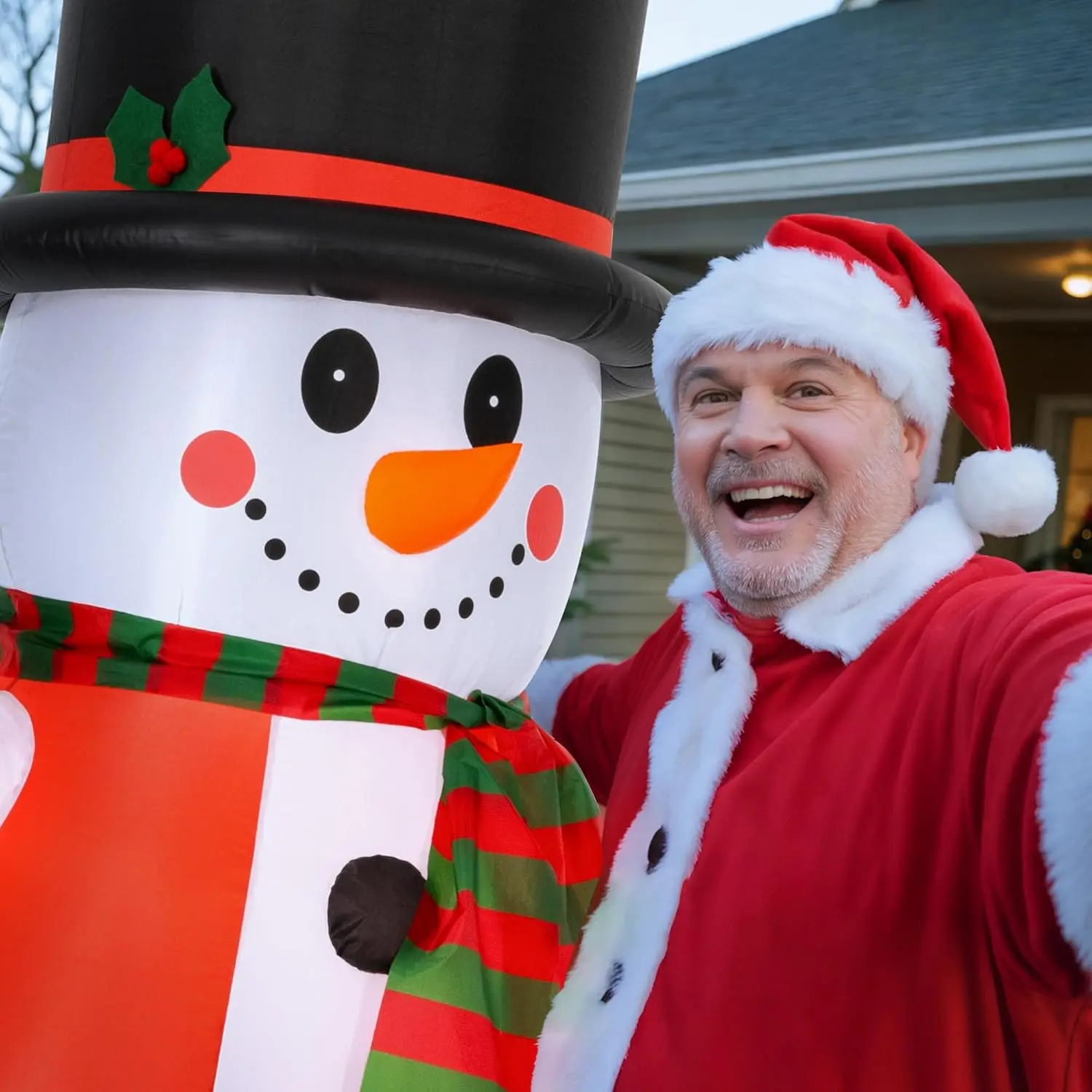 8 FT Giant Inflatable Snowman Christmas Yard Decoration Outdoor Waterproof with Built-in Blower for Holiday Decorations